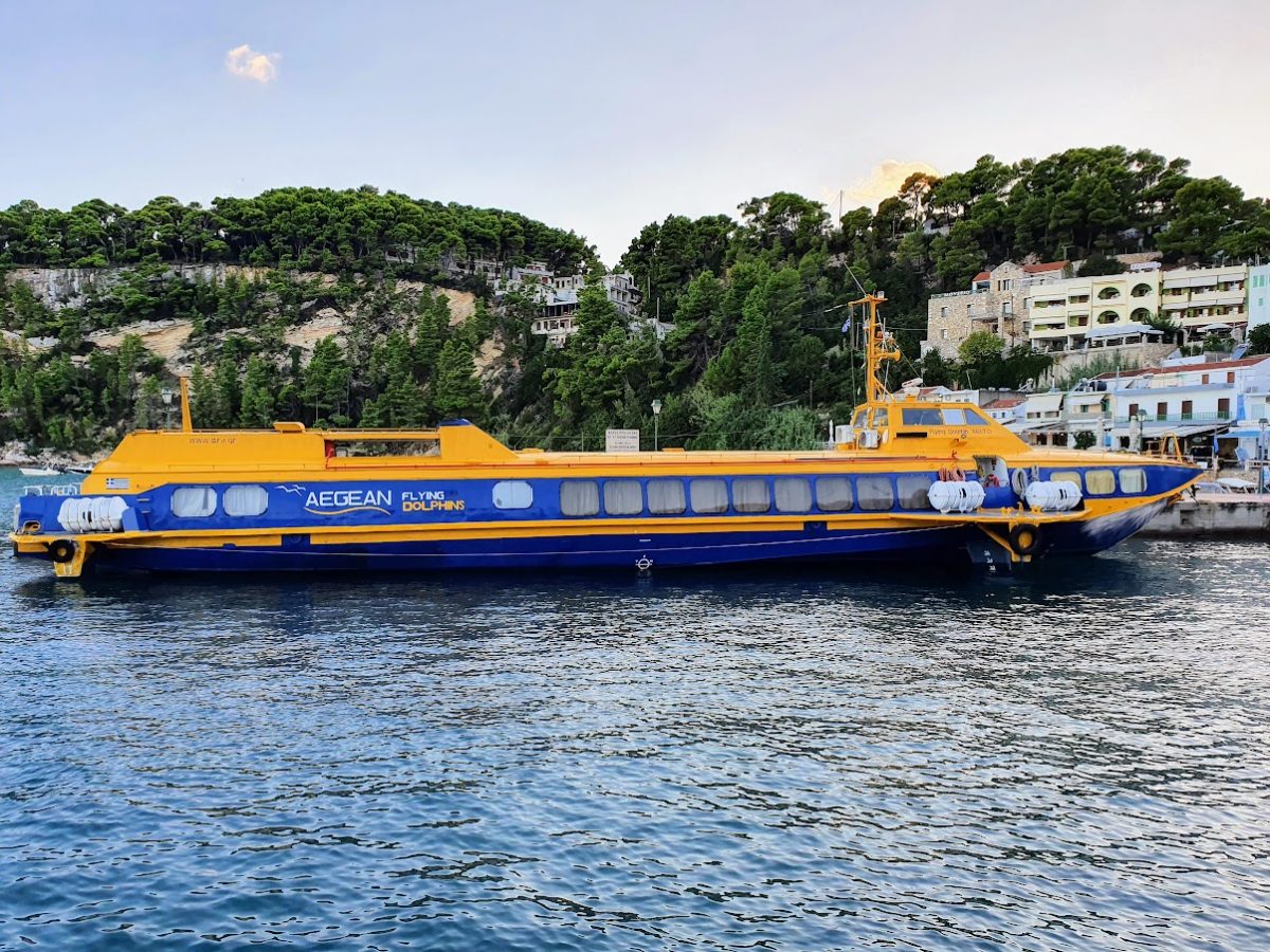 Aegean Flying Dolphins ferry in Alonissos Greece