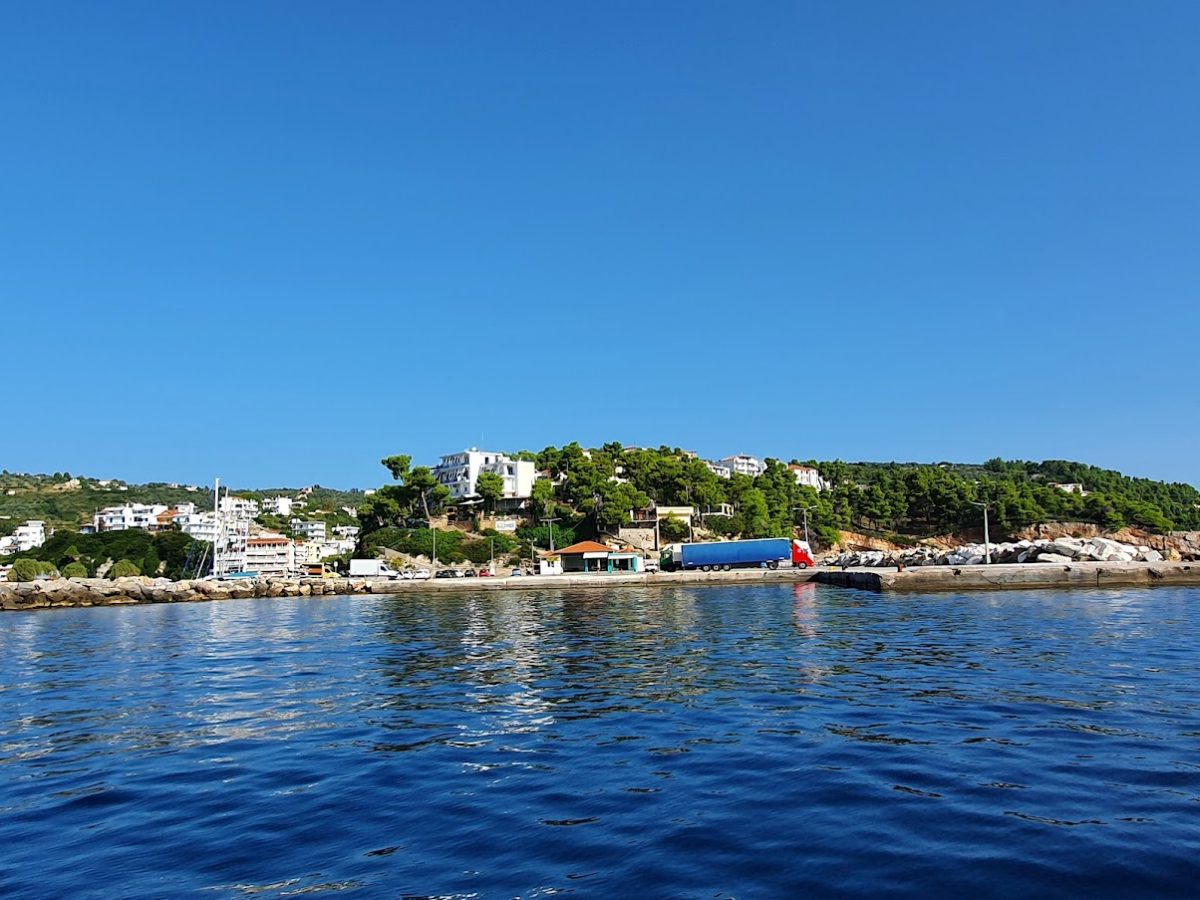 Approaching Alonissos ferry port