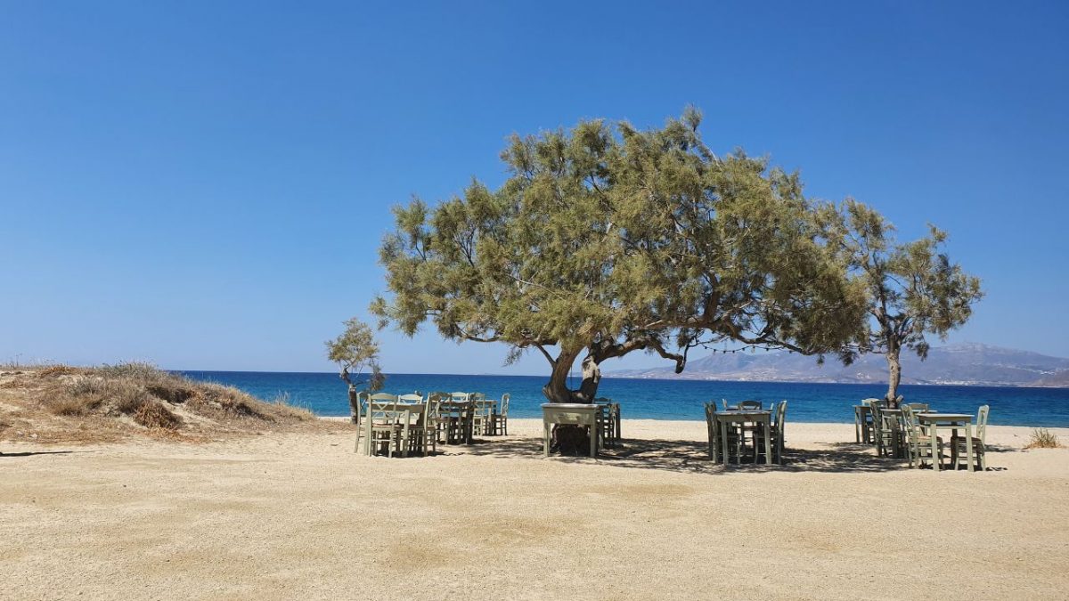 A beach in Naxos, Greece