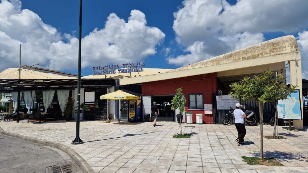 The main terminal building of Corfu Town domestic ferry port