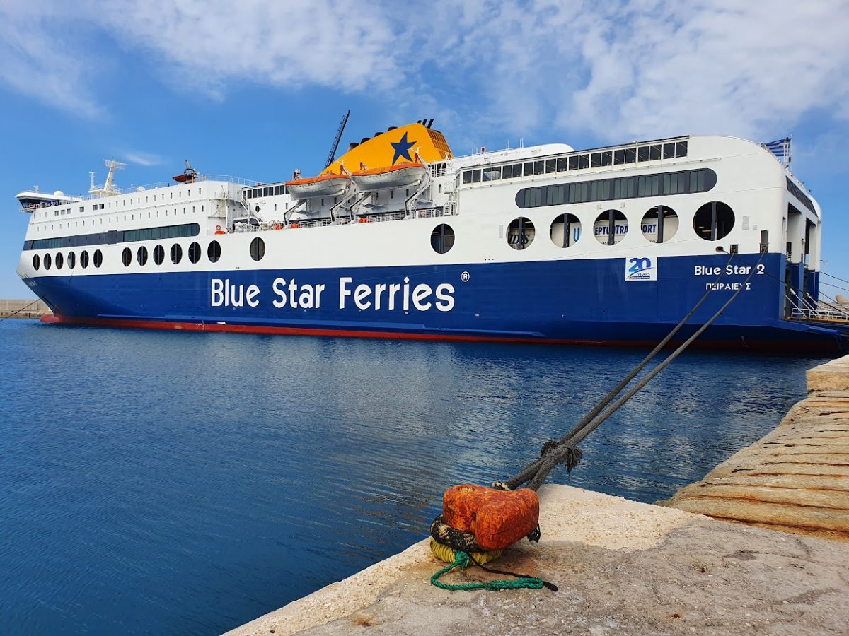 Greek Ferry Travel On A Blue Star Ferries Boat