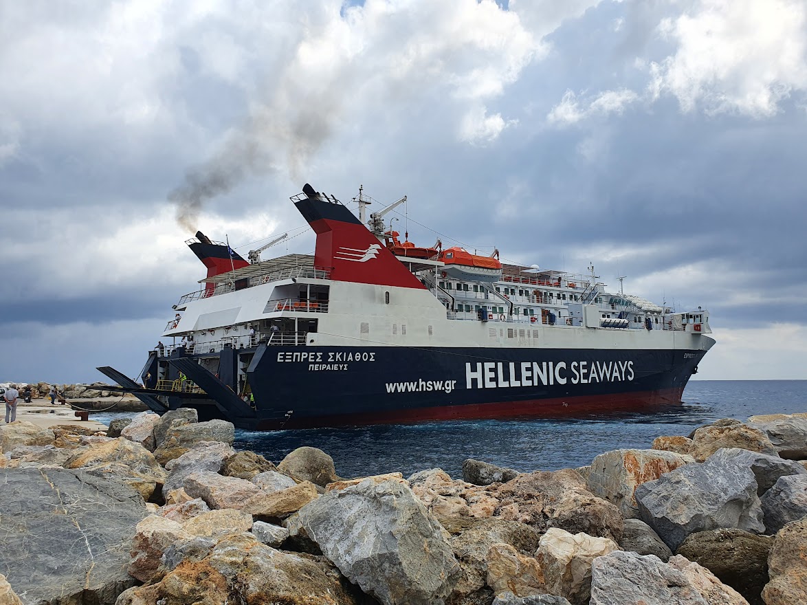 Hellenic Seaways boat in Alonissos Greece