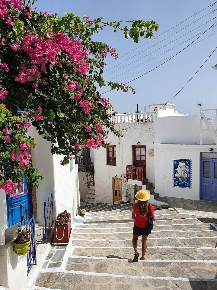 Walking through Plaka in MIlos