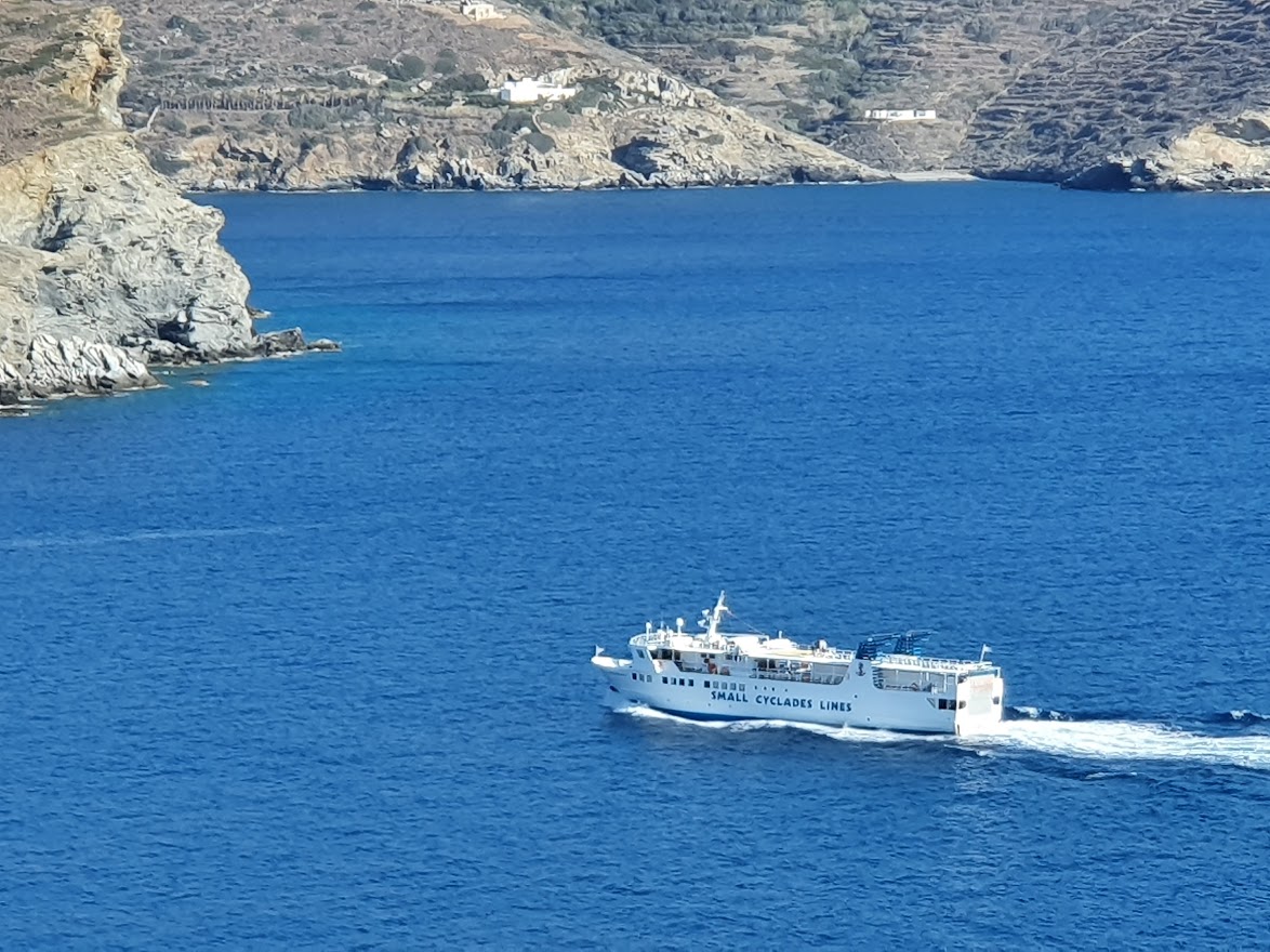 Taking the Small Cyclades Lines ferry