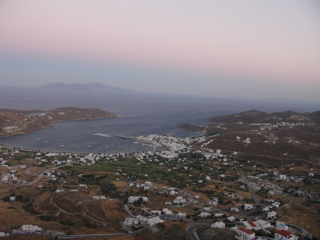 Serifos Port view from Serifos Chora, Greece
