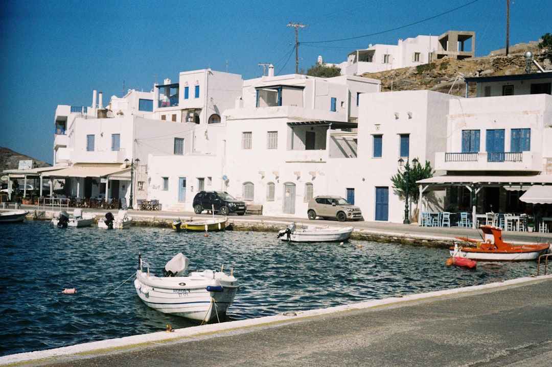 Calm port in Tinos, Greece